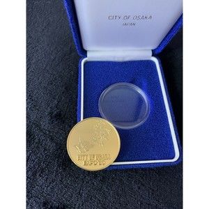City of Osaka Expo '90 Japan - Commemorative Medallion 1990 w/Original Case
